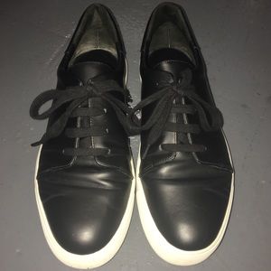 Vince Bale Black Leather Sneakers